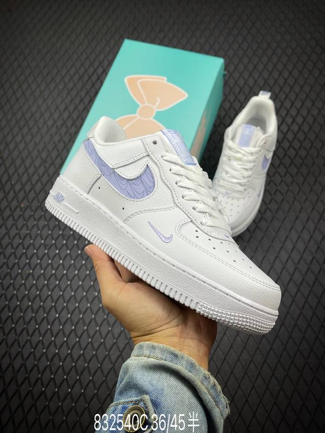 Nk Air Force 1'07 Low Hazy Purple 夏日小清新迷离紫 空军一号低帮休闲运动板鞋 Fb8971-800 #原楦数据开发版型 采用软