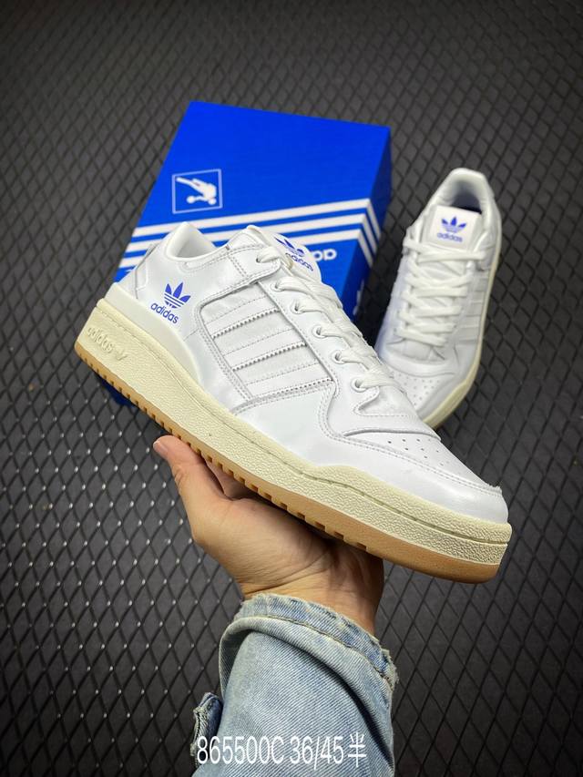 公司级阿迪达斯 Adidas Forum 84 Low Og 低帮百搭潮流休闲运动板鞋。以复古篮球鞋的外形为基础，采用皮革拼接，简约百搭，更加贴合舒适。中底内侧