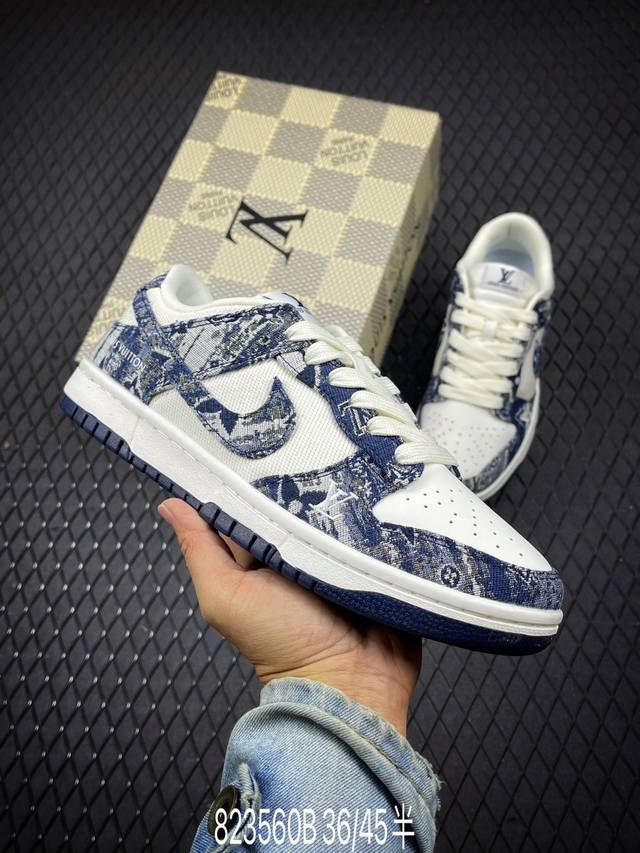 Nk Sb Dunk Low Lv联名-迷彩网布 周年高端定制 低帮休闲板鞋 Jh8040-942 #定制鞋盒 大厂纯原品质出货 超高清洁度 皮料切割干净无任何