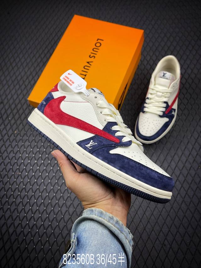 Travis Scott X Fragment Design X Jordan Air Jordan 1 Low Og Sp Aj1 乔1 Lv宝蓝红 低帮文化