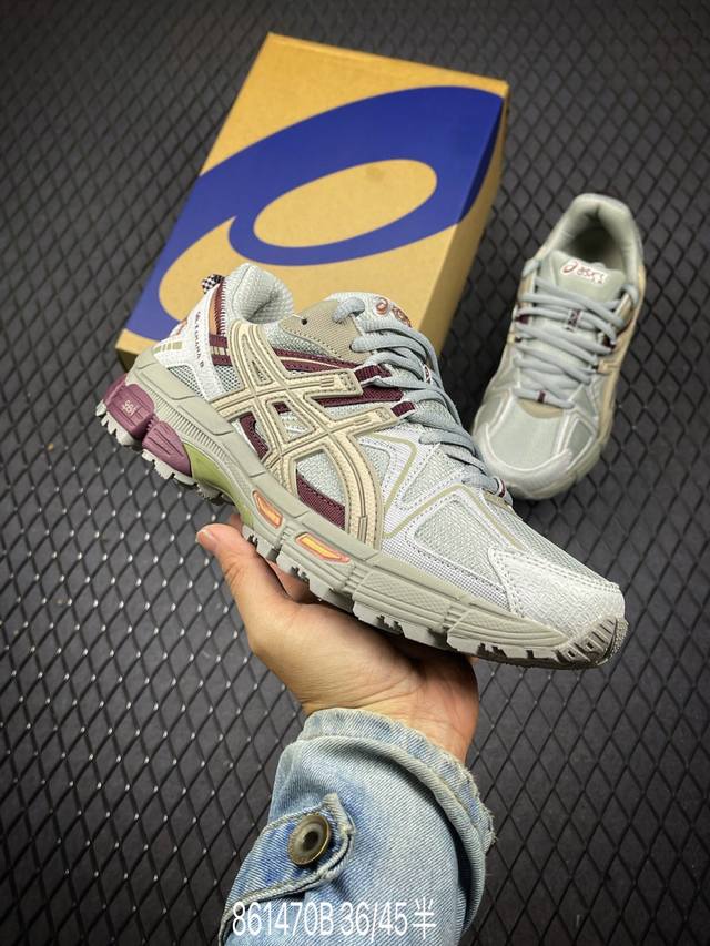 Asics Gel-Kahana 8 亚瑟士越野跑步鞋抓地稳定运动鞋缓震耐磨跑鞋 融合机能和户外潮流强势回归 核心科技gel内置于后跟 配合speva弹性中底