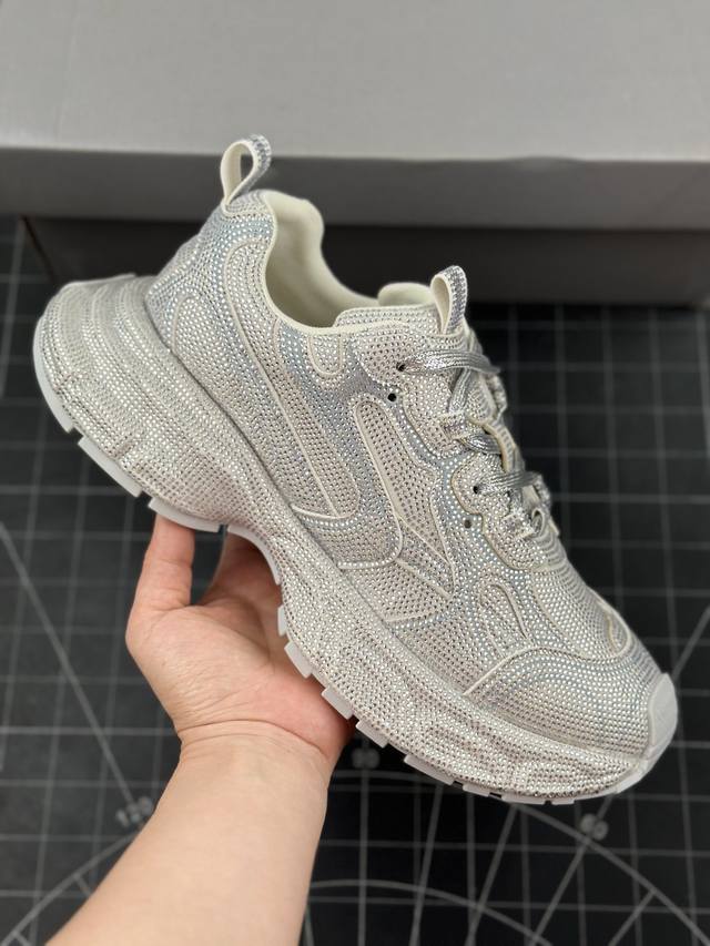 巴黎世家balenciaga Runner Sneaker 慢跑系列 满钻 低帮复古野跑潮流姥爹风百搭休闲运动慢跑鞋男女鞋原版一致配件防尘袋及附送鞋带#全部采用