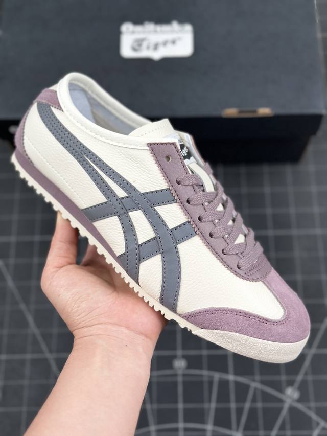 Asics 亚瑟士 日产经典老牌-鬼塚虎 Onitsuka Tiger Mexico 66经典墨西哥系列复古经典百搭板鞋休闲运动鞋慢跑鞋 采用柔软牛皮革鞋面，超