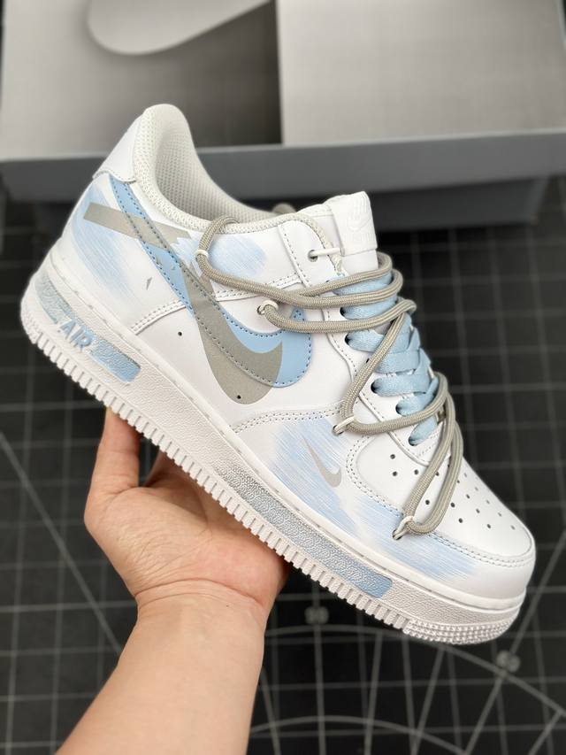 Nk Air Force 1'07 Low 二次元主题 断勾喷绘 空军一号绑带低帮休闲板鞋 #定制皮料 原厂3D打印 定制鞋盒 原楦原纸板 纯正空军版型 内置全