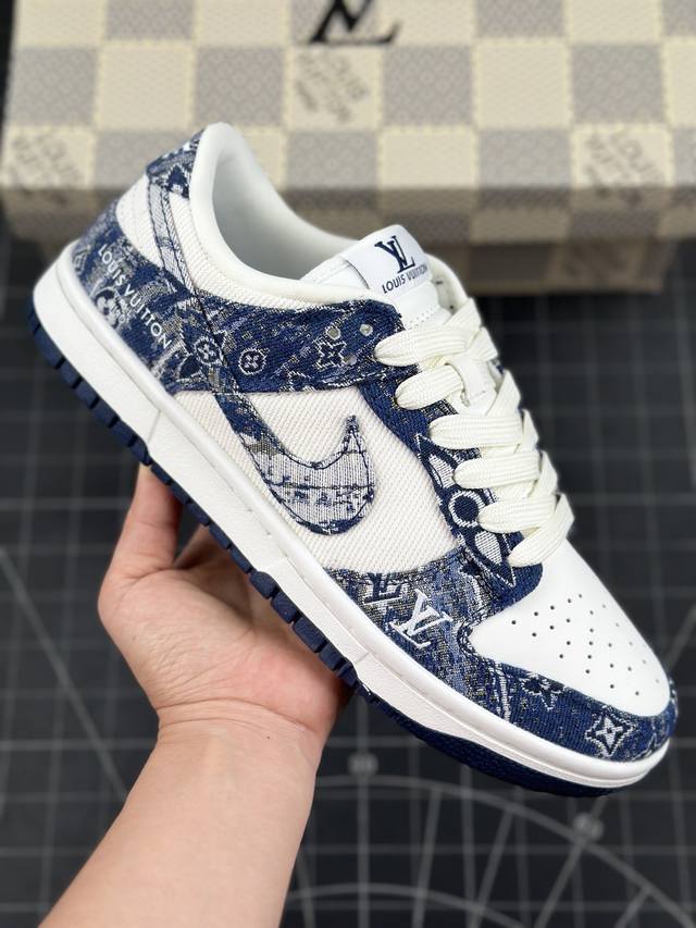 Nk Sb Dunk Low Retro Lv联名-迷彩网布 周年高端定制 低帮休闲板鞋 #定制鞋盒 大厂纯原品质出货 超高清洁度 皮料切割干净无任何毛边 细节