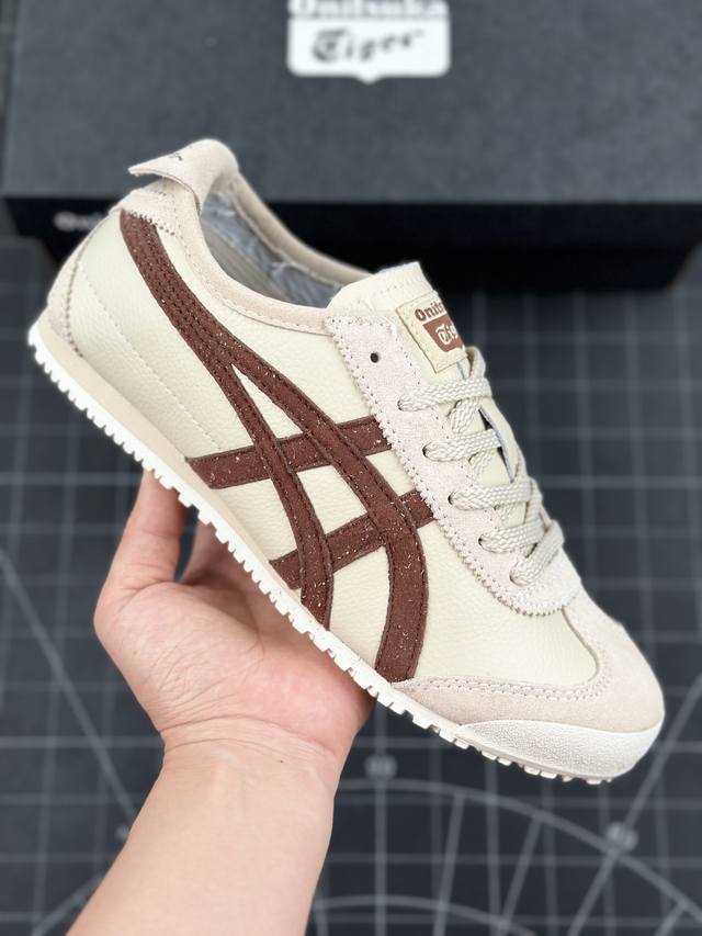 公司级onitsuka Tiger Mexico 66 鬼冢虎 低帮减震支撑低邦运动休闲鞋 这款鞋由皮革制成，具有鞋跟交叉加固设计，可提供更高的稳定性和全天舒适