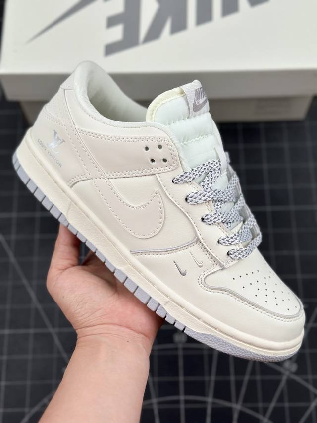 公司级耐克nike Sb Dunk Low Lv联名 配色低帮休闲运动滑板板鞋 大厂纯原品质出货 纯正版型 定制鞋盒 皮料切割干净无任何毛边 细节完美 超高清洁