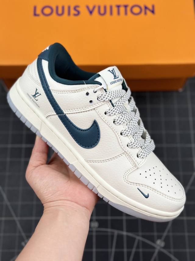 Nk Sb Dunk Low Lv联名-米蓝勾 周年高端定制 低帮休闲板鞋 定制鞋盒 大厂纯原品质出货 超高清洁度 皮料切割干净无任何毛边 细节完美 货号： C