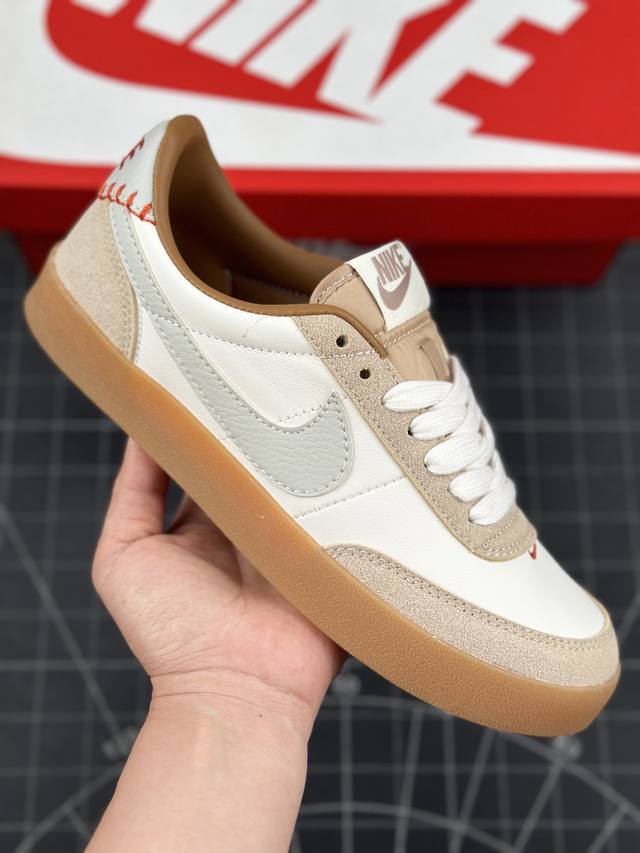 耐克板鞋 复古板鞋j.Crew X Nike 联名 Killshot Ii Leather 开括者男女休闲复古运动鞋 采用米白色皮革制作鞋身，大号swoosh