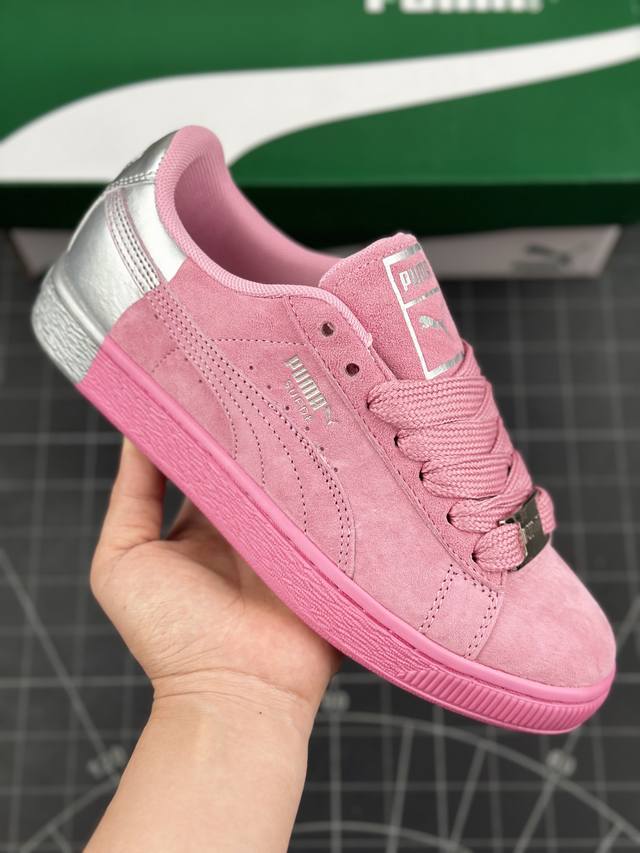 公司级彪马puma Basket Heart Patent Wn’S 男鞋女鞋新款运动鞋低帮耐磨休闲板鞋 搭配精心设计的配色组合，营造浓郁的复古氛围。鞋面打孔细