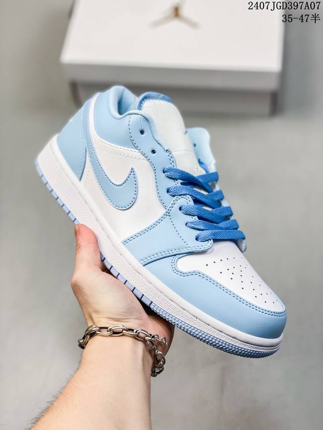 公司级头层！耐克nike Air Jordan 1 Low Aj1 乔1 低帮潮流运动休闲板鞋。Aj1 低帮拼接 完美版型真头层牛皮# 内置缓震气垫 原鞋开模