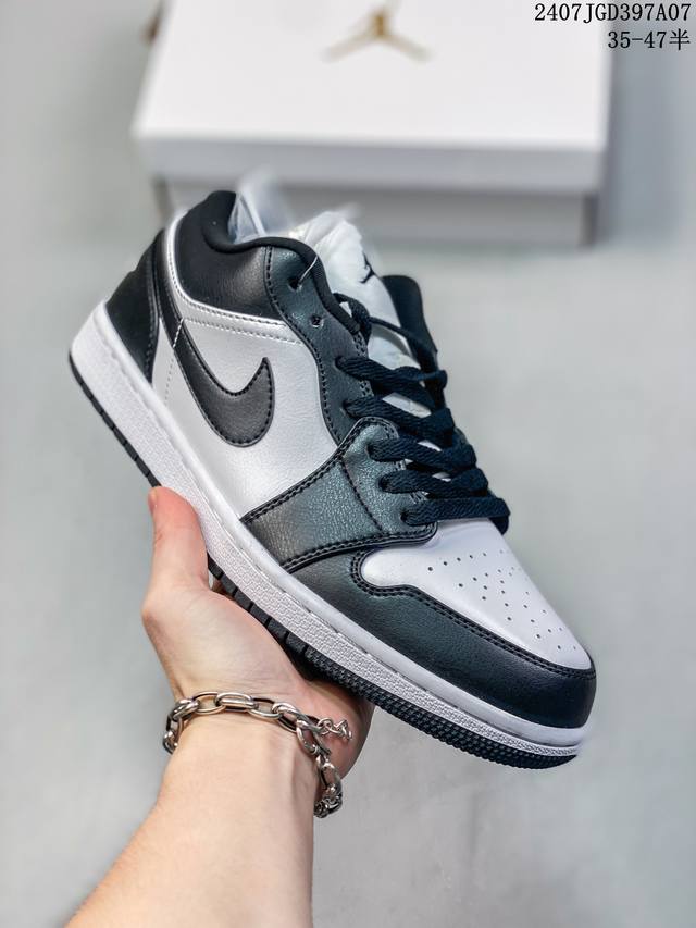 公司级头层！耐克nike Air Jordan 1 Low Aj1 乔1 低帮潮流运动休闲板鞋。Aj1 低帮拼接 完美版型真头层牛皮# 内置缓震气垫 原鞋开模