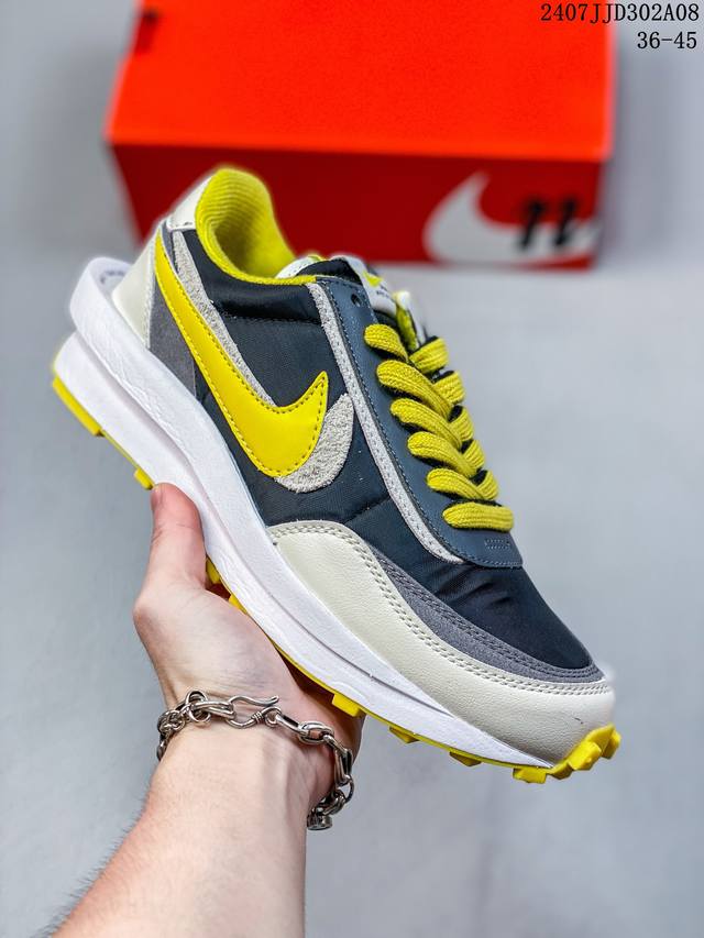 真标sacai X Nike Ldwaffle 华夫1代 解构高端跑鞋 联名设计 双钩双鞋舌设计 遵循原版 官方货号:Dh2684-001 尺码:36-45 I