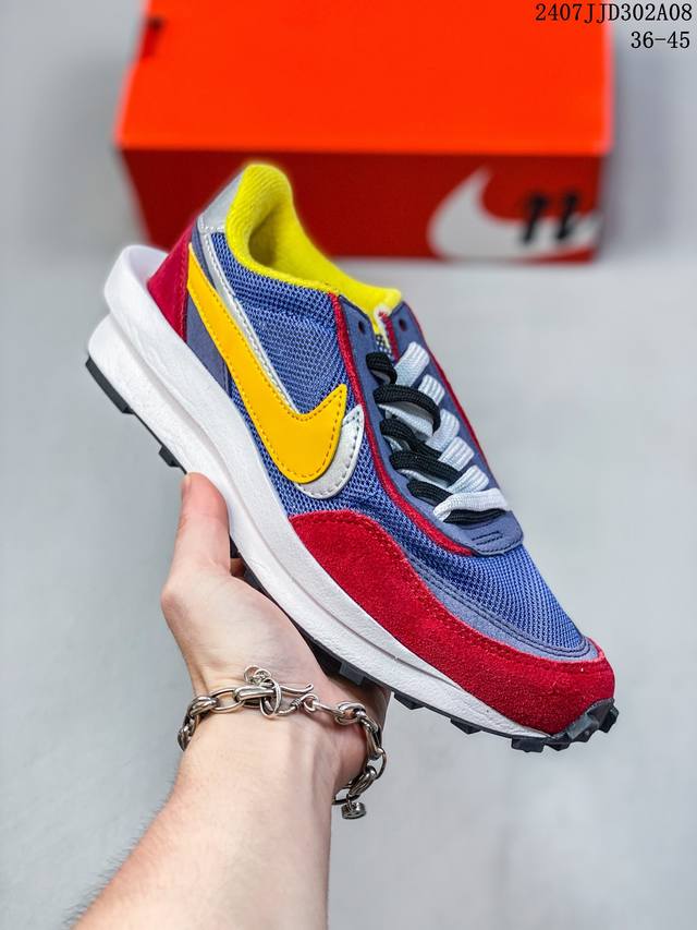 真标sacai X Nike Ldwaffle 华夫1代 解构高端跑鞋 联名设计 双钩双鞋舌设计 遵循原版 官方货号:Dh2684-001 尺码:36-45 I