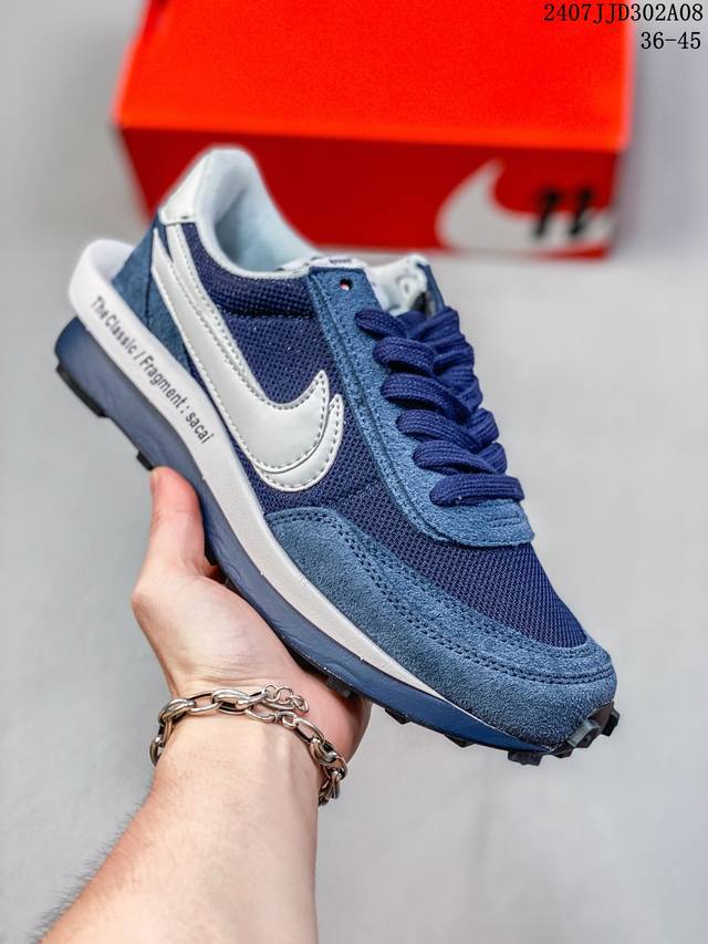 真标sacai X Nike Ldwaffle 华夫1代 解构高端跑鞋 联名设计 双钩双鞋舌设计 遵循原版 官方货号:Dh2684-001 尺码:36-45 I