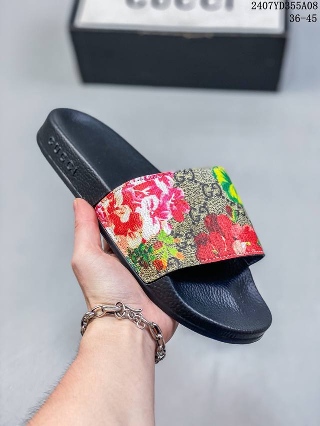 Gucci 古驰一字拖鞋 历年经典爆款 高端复刻 Gucci 2023Ss 夏季时尚潮流爆款 毫无悬念的网红单品 时装周街拍出镜率超高 潮流必备款 百搭 简单易