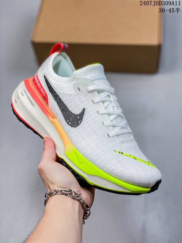 真标带半码 耐克nike Zoomx Invincible Run Flyknit 3 Black White 不可战胜3代系列轻量飞织低帮休闲运动慢跑鞋 07