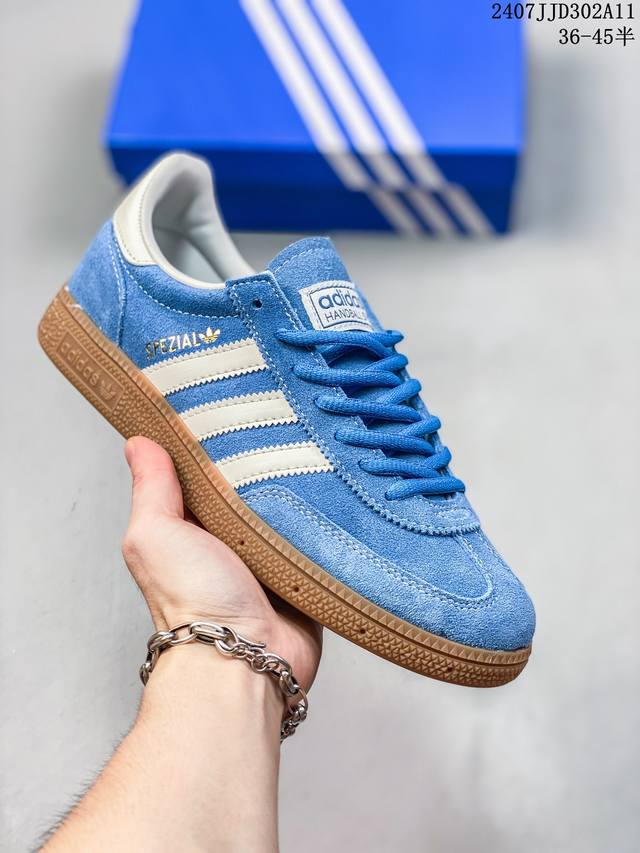 Adidas Handball Spezial 三叶草手球特别版圣帕特里克节联名款 全鞋采用yezzy500一样的皮料 进口长绒皮，特殊工艺技术 原盒包装 牛筋