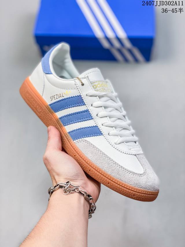 Adidas Handball Spezial 三叶草手球特别版圣帕特里克节联名款 全鞋采用yezzy500一样的皮料 进口长绒皮，特殊工艺技术 原盒包装 牛筋