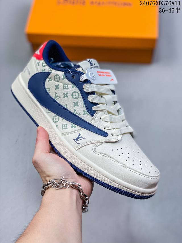 海外爆款限量发售！公司级 Travis Scott X Fragment Design X Jordan Air Jordan 1 Low Og Sp Lv联名