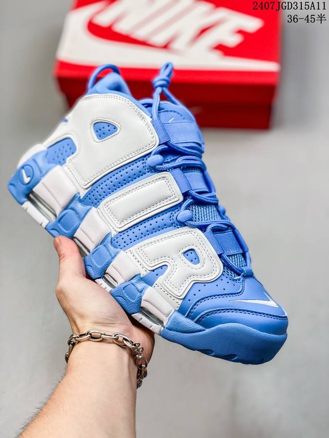 真标半码 耐克蓝球鞋nike Wmns Air More Uptempo Gs”Barely Green0“皮蓬初代系列经典高街百搭休闲运动文化篮球鞋 07Jg