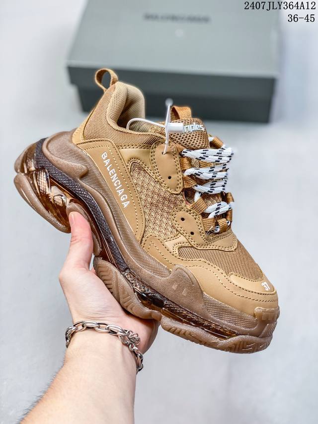 Balenciaga巴黎世家triple S Clear Sole男女士老爹鞋 尺码：36-45 07Jly364A12