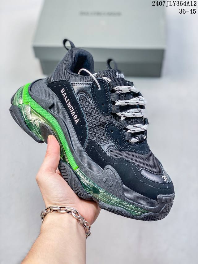 Balenciaga巴黎世家triple S Clear Sole男女士老爹鞋 尺码：36-45 07Jly364A12