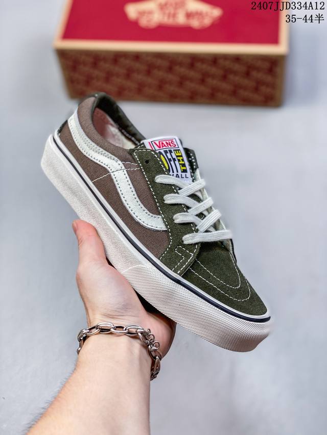 余文乐同款 Vans Sk8-Low 军绿 Vans范斯春夏新款军绿 橄榄绿低帮情侣运动休闲帆布鞋复古滑板鞋 小红书爆款 得物 毒 推荐 纯原1:1真标原厂硫化