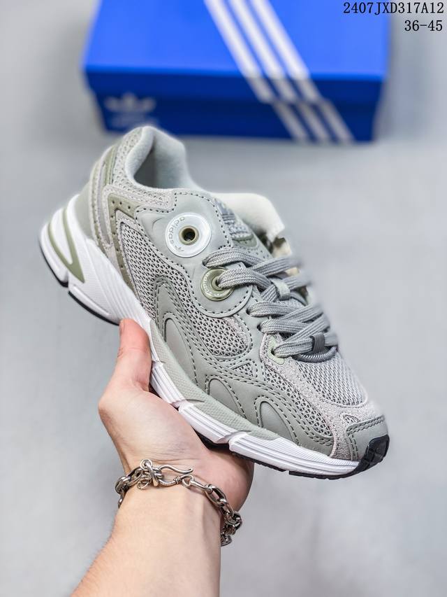 Adidas Originals Astir织物圆头系带防滑耐磨 低帮 生活休闲鞋男女款白灰 07Jxd317A12