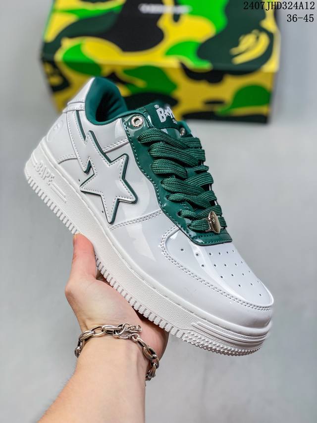 真标bape X Nk Air Force 1‘07 Low *A Bathing Ape * ”新配色“ Nigo品牌 猿人头 空军一号低帮休闲板鞋 尺码:3