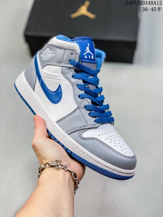 超高性价比 福利特价公司级头层皮# Air Jordan 1 Mid Aj1中帮系列篮球鞋 官方同步配色 原装级产物 #立体鞋型 细节完美 高清洁度bq6472