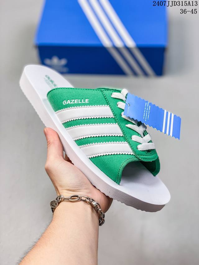 Adidas Gazelle Beach W 休闲系带拖鞋 Jq7421 尺码：36-45 半 07Jjd315A13