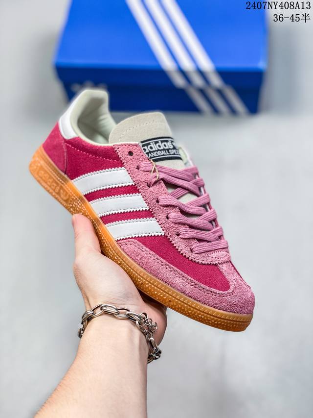 福利特价 公司级adidas Handball Spezial 官方正确版本 阿迪达斯经典款 复古休闲板鞋 全鞋采用反毛皮制作 牛筋耐磨大底 承载青春情怀的板鞋