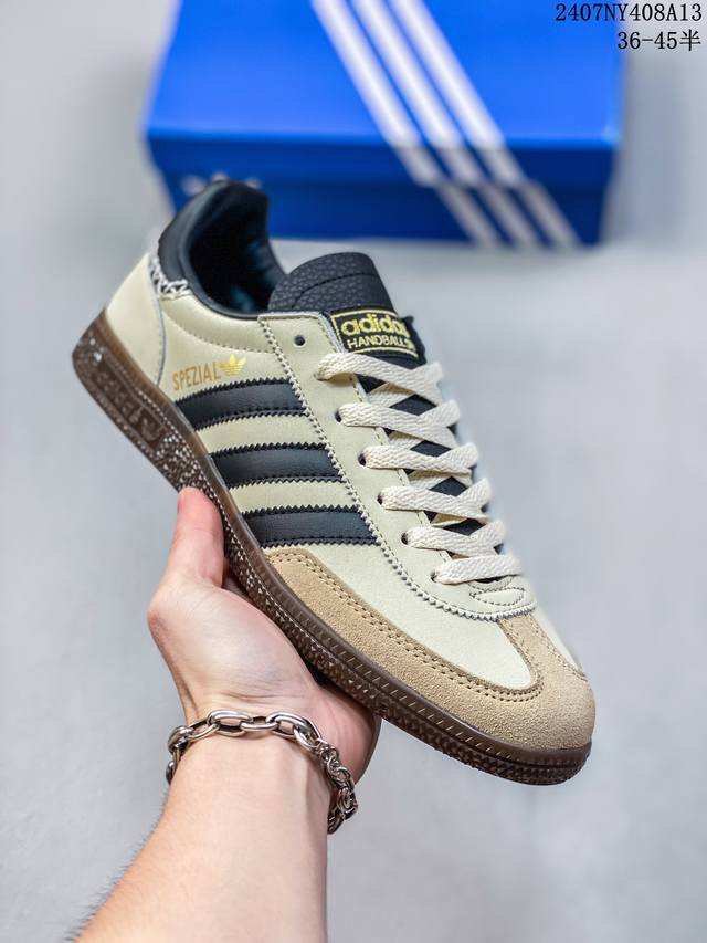 福利特价 公司级adidas Handball Spezial 官方正确版本 阿迪达斯经典款 复古休闲板鞋 全鞋采用反毛皮制作 牛筋耐磨大底 承载青春情怀的板鞋