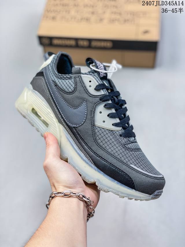 公司级 公司级耐克nike Air Max 90 经典复古小气垫缓震跑鞋 鞋面由皮和革织物打造，犀利的条线打造出酷劲十的足视觉效果 网布鞋增面强透气性，穿着为极