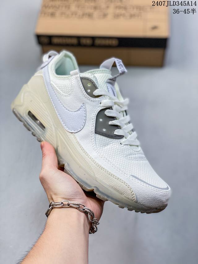 公司级 公司级耐克nike Air Max 90 经典复古小气垫缓震跑鞋 鞋面由皮和革织物打造，犀利的条线打造出酷劲十的足视觉效果 网布鞋增面强透气性，穿着为极