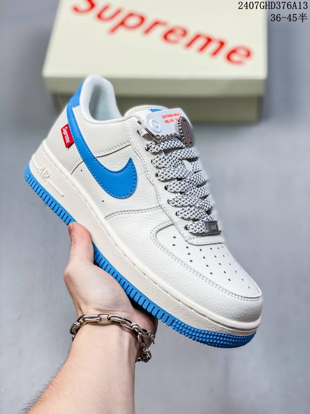 公司级带半码 耐克nike Air Force 1 Low 空军一号 Af1 低帮百搭厚底增高休闲运动板鞋。柔软、弹性十足的缓震性能和出色的中底设计，横跨复古与