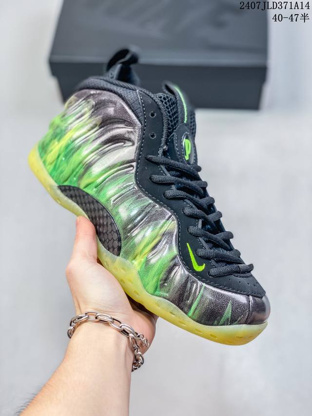 耐克nike Air Foamposite One Paranorman 通灵男孩 黑绿 Nba球星安芬尼 哈达威签名喷泡一代中帮休闲运动文化篮球鞋。 官方货号