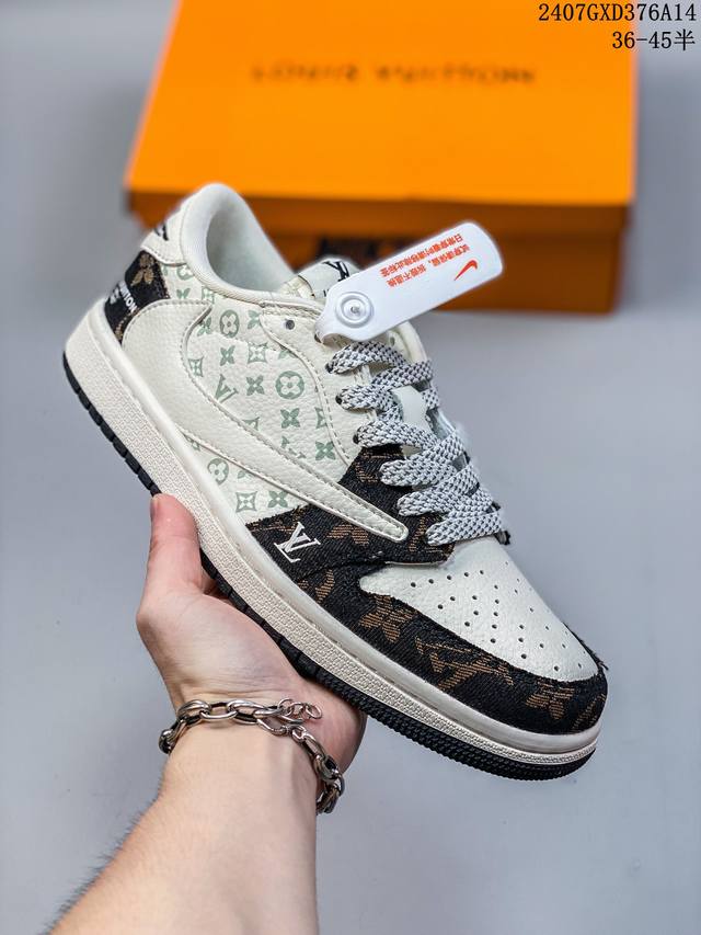 海外爆款限量发售！公司级 Travis Scott X Fragment Design X Jordan Air Jordan 1 Low Og Sp Lv联名