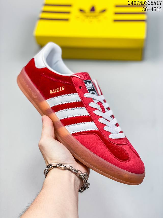 阿迪达斯 Adidas三叶草 Originals Samba Vegan Og桑巴舞系列绅士德训足球风百搭低帮休闲运动板鞋 07Nd328A17