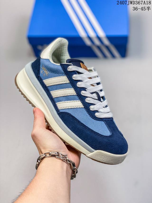 阿迪达斯adidas Wmns Sl72 Og Scarlet Cream White 系列德训足球风百搭低帮休闲运动板鞋男女鞋半码制#采用翻毛皮组合牛津布鞋面