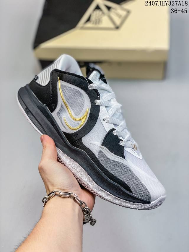 Nike 耐克 Kyrie Low 5男女同款气垫减震篮球鞋白金黑 Dj6014-101 尺码：36-45 07Jhy327A18