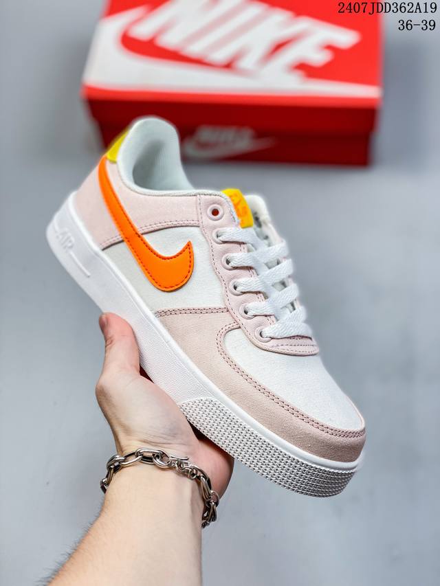 耐克 Nike Air Force 1 空军一号 简版空军 帆布内置气垫 低帮板鞋 货号：630939-003 尺码：如图所示 07Jdd362A19