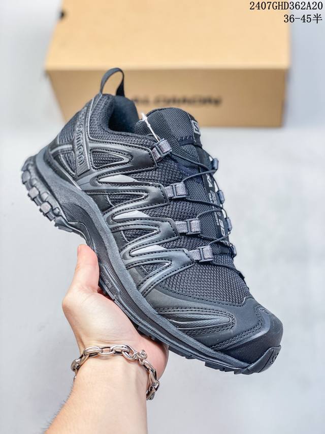 公司级 Salomon Xa Pro 3D Adv 萨洛蒙户外越野跑鞋 412322-21 #鞋面采用sensifit贴合技术 全方位贴合包裹脚型 鞋跟部鞋底牵