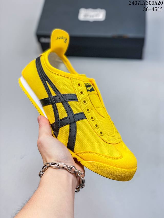 亚瑟士asics Onitsuka Tiger Slip-On鬼冢虎 一脚蹬 帆布鞋 货号：D3K0N 0143 码数：36 37 37.5 38 39 39.