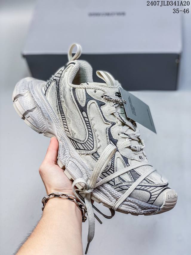 Balenciaga 官方同步 巴黎世家全新3Xl Syede做旧十代半 潮流跑鞋做旧老爹鞋 ，鞋身从之前超纤tpu改成反绒超纤，不管是从外观还是舒适度都更上一