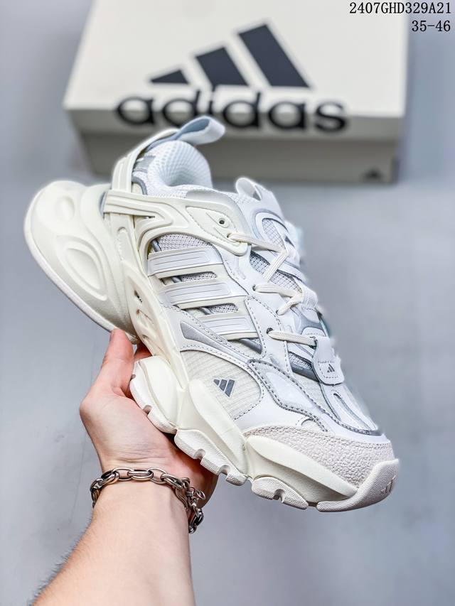 Adidas 阿迪达斯 男女鞋半码制，采用硬质牛剖革组合牛津布鞋面材质，搭载减震科技恢复性高密eva中底,防滑耐磨rb橡胶外底阿迪 巴黎世家3Xl 平替来了！阿