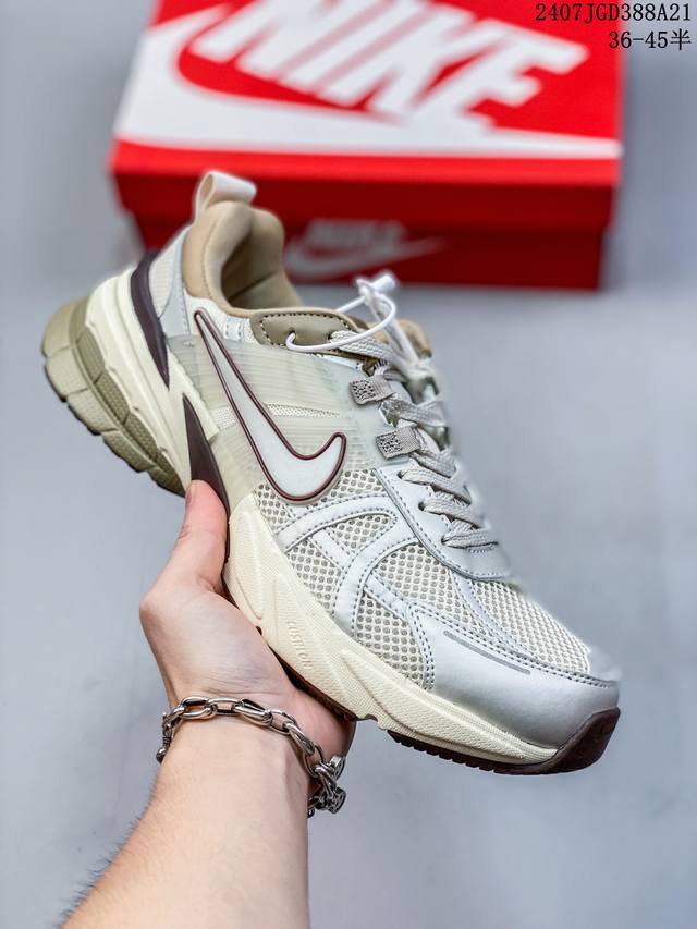 Nike 耐克男女v2K Runtekk 3Xl白绿百搭运动鞋轻便缓震跑步老爹鞋尺码36-45半 07Jgd388A21