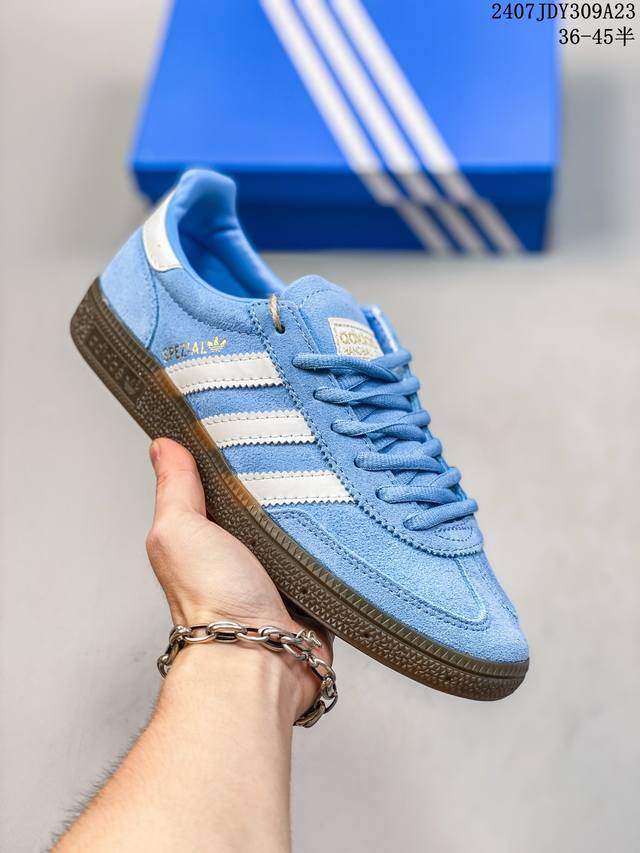 Adidas Handball Spezial 三叶草手球特别版圣帕特里克节联名款 全鞋采用yezzy500一样的皮料 进口长绒皮，特殊工艺技术 原盒包装 牛筋