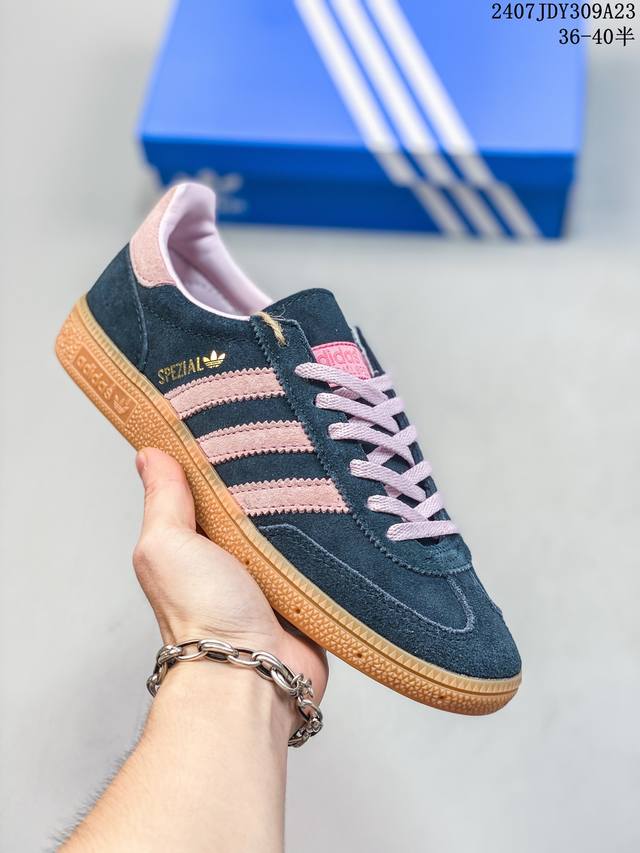 Adidas Handball Spezial 三叶草手球特别版圣帕特里克节联名款 全鞋采用yezzy500一样的皮料 进口长绒皮，特殊工艺技术 原盒包装 牛筋